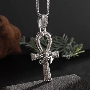 Ankh & Eye Crystal Necklace