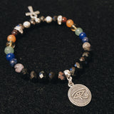 Eye of Heru & Ankh Chakra Bracelet