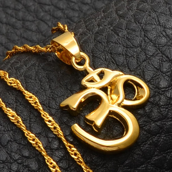 Golden Om Necklace