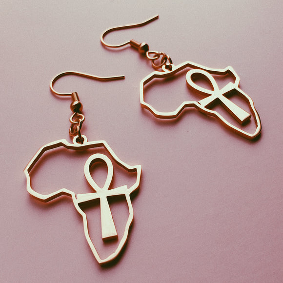 The Ankh & Motherland Earrings (Various Sizes)