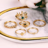 Golden Eye Ring Set