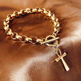 Chunky OT Buckle Ankh Bracelet