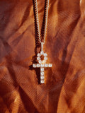 Cubic Zirconia Ankh Necklace