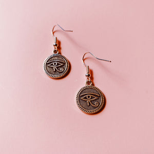 Circular Eye of Heru Earrings