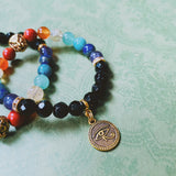 Chakra & Onyx Bracelet