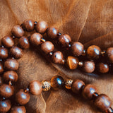 Tigers Eye & Wooden Mala Beads