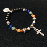 Eye of Heru & Ankh Chakra Bracelet