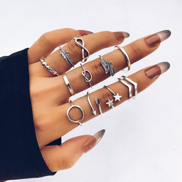 Infinity & Star Ring Set