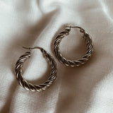 Stainless Steel Twisted Hoops