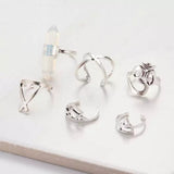 Crystal & Om Ring Set