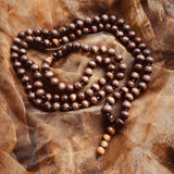 Tigers Eye & Wooden Mala Beads