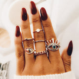 Golden Eye Ring Set