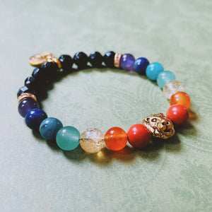 Chakra & Onyx Bracelet