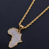 Diamanté Africa Necklace